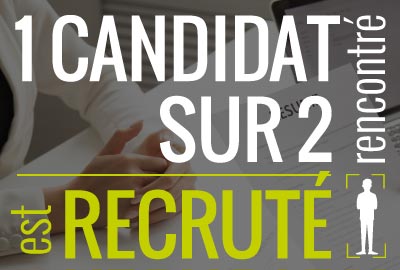 Un candidat reçu en entretien sur deux est recruté !